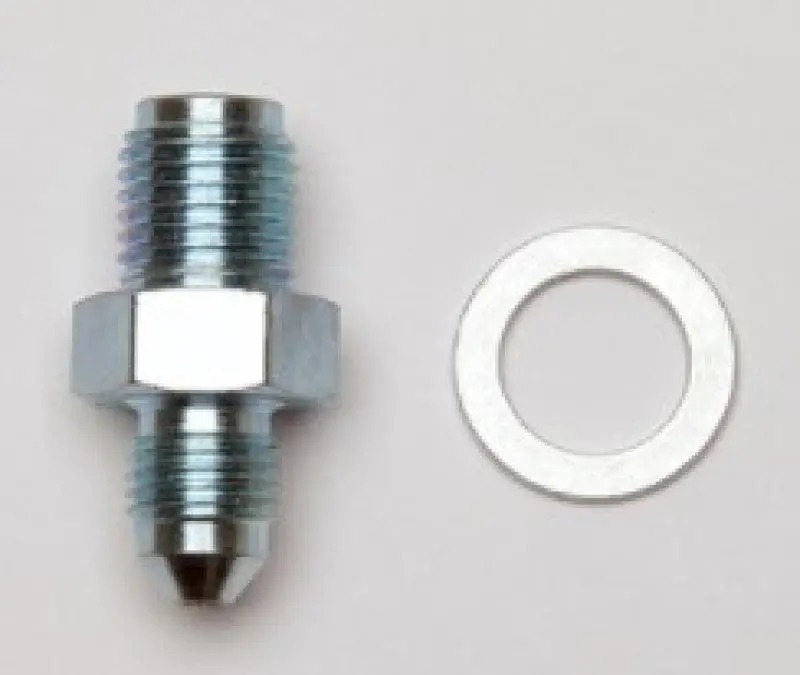 Wilwood -3 Jic To 7/16-20 Male Fitting Adapter With Crush Washer 1