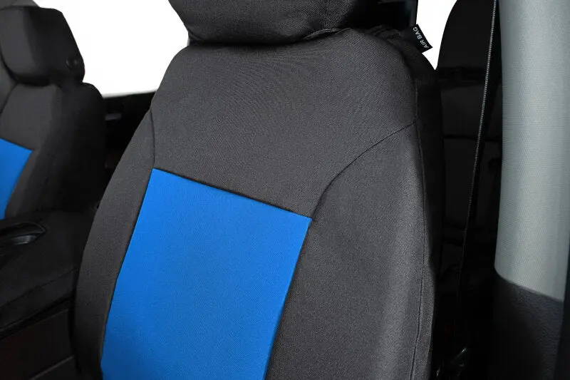 Covercraft Precisionfit Front Seat Covers – 2023–2024 Chevrolet Silverado, Blue/Black Trim 2