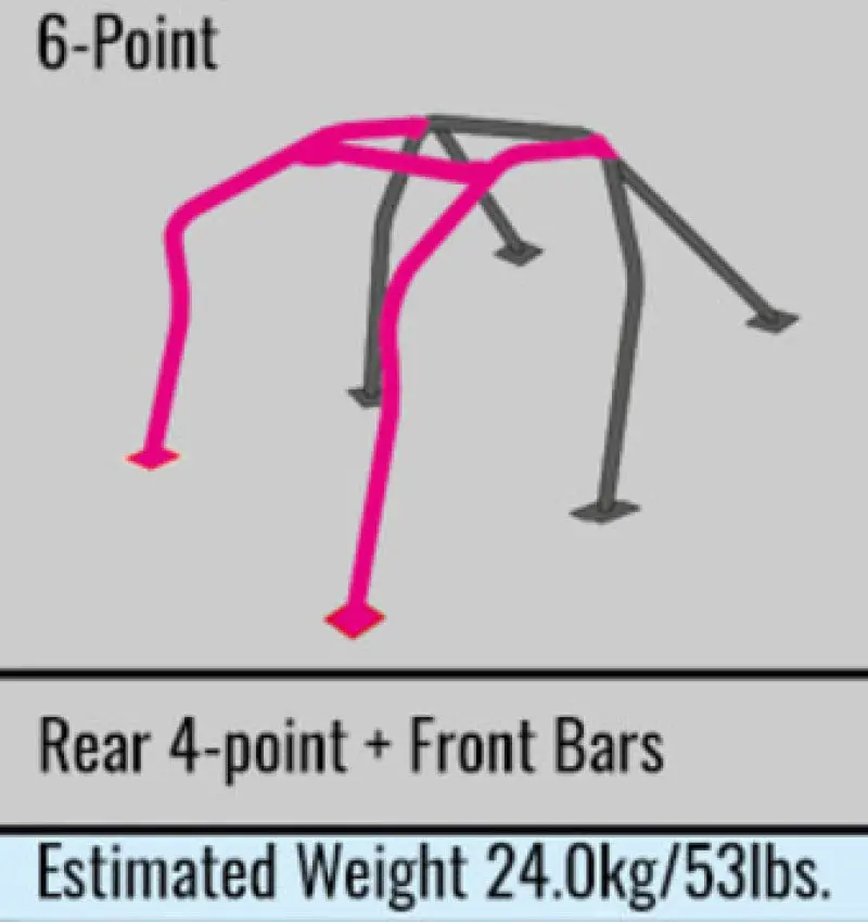 Cusco Safety 21 2-Passenger 6-Point Blk Roll Cage Front & Rear 97-00 Subaru Wrx (S/O/No Cancel) 1