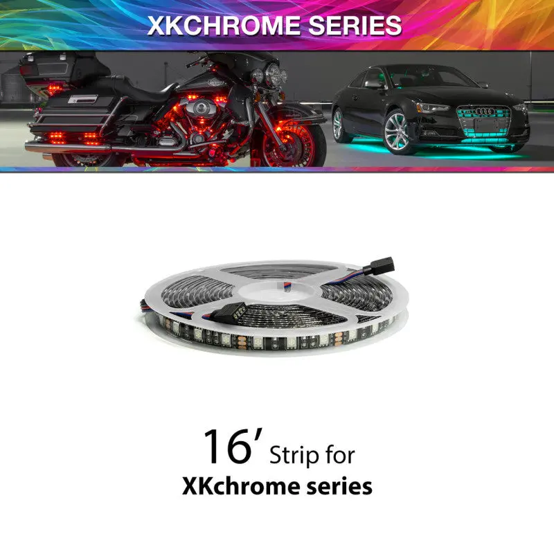 Xk Glow Rgb Led Strip – 16-Foot Cuttable Roll With Weather-Resistant Coating 1